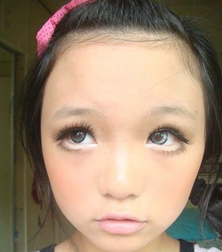 12岁女孩 化妆 化妆照 雷人组图