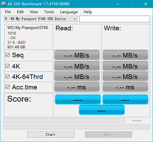 AS SSD Benchmarkļ